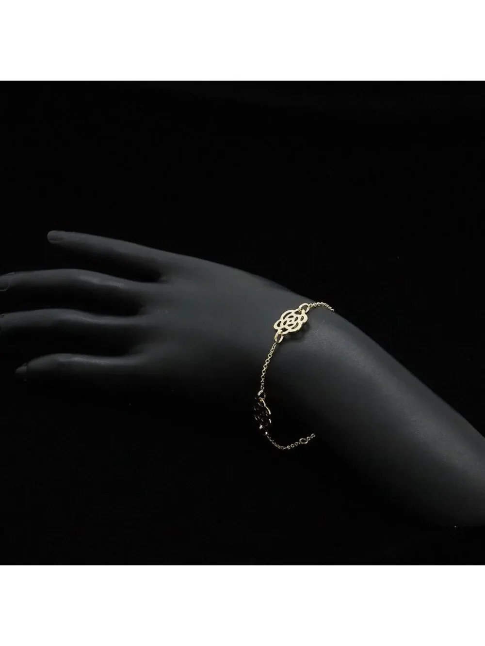 Chanel Camellia 3 Motif Chain Bracelet Openwork 18k Yellow Gold